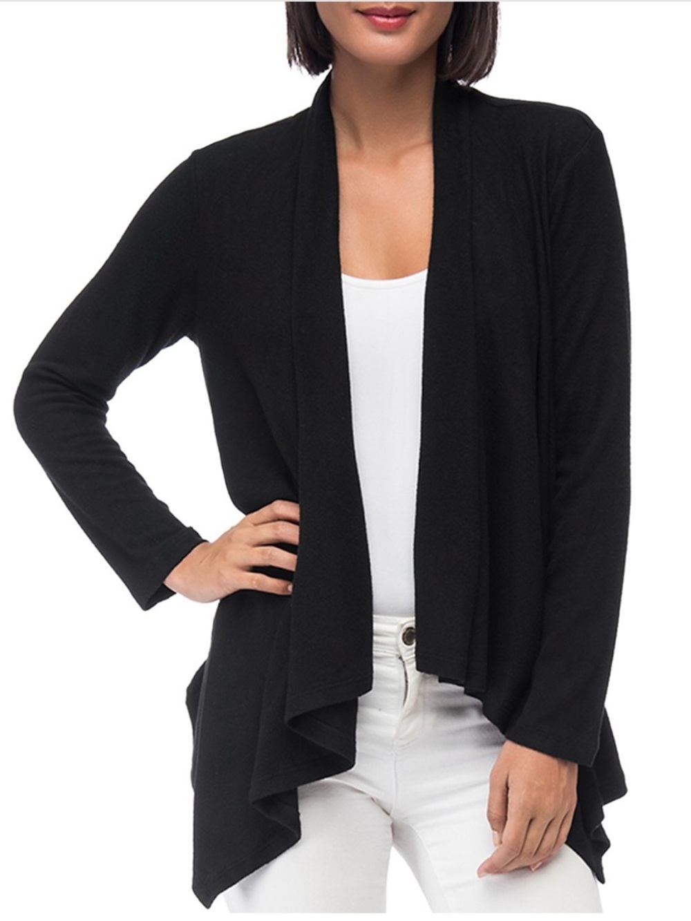 Bobeau Amie Waterfall Knit Cardigan M